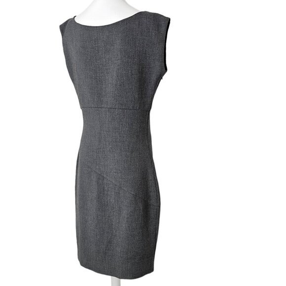 Diane Von Furstenberg  Bevin Ruched Stretch Jersey Sheath Dress Size 10 Gray - Picture 3 of 12